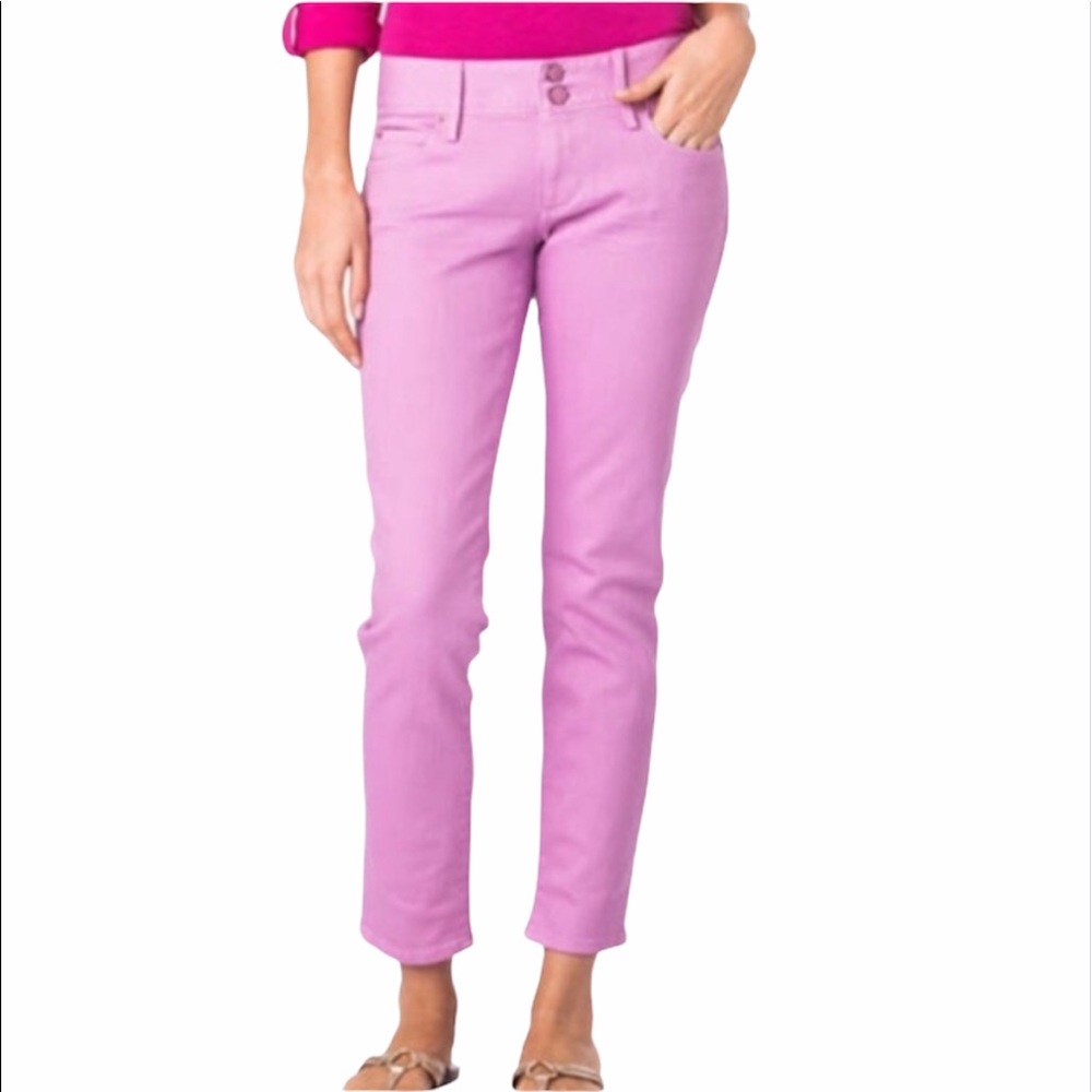 5/$25 LILLY PULITZER pink Worth skinny jeans